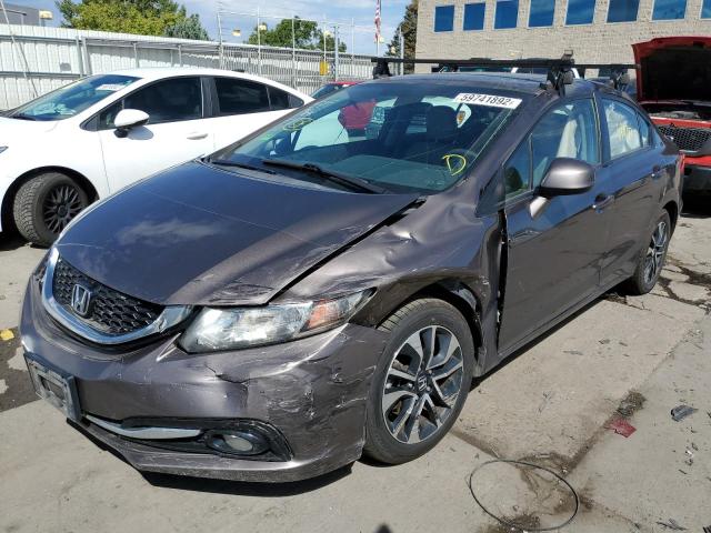 2HGFB2F92DH543553 - 2013 HONDA CIVIC EXL Qəhvəyi foto 2