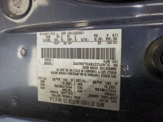 5LMFU27R93LJ06392 - 2003 LINCOLN NAVIGATOR 蓝色 照片 10