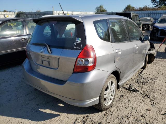 JHMGD38647S038146 - 2007 HONDA FIT S SILVER photo 4