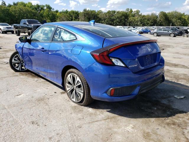 2HGFC3B78GH360394 - 2016 HONDA CIVIC EXL ლურჯი ფოტო 3