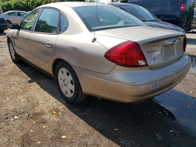 1FAHP52U51G159297 - 2001 FORD TAURUS LX TAN photo 3