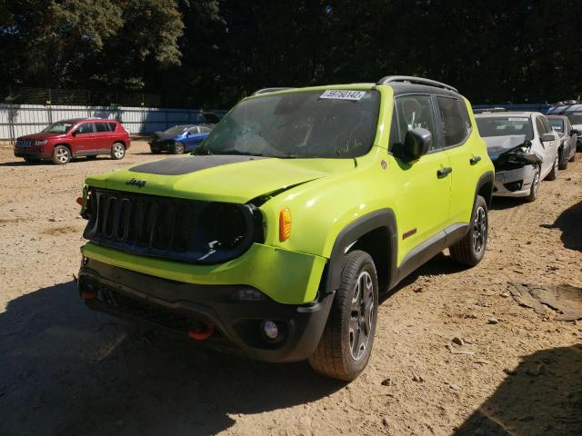 ZACCJBCB4HPF39438 - 2017 JEEP RENEGADE T GREEN photo 2