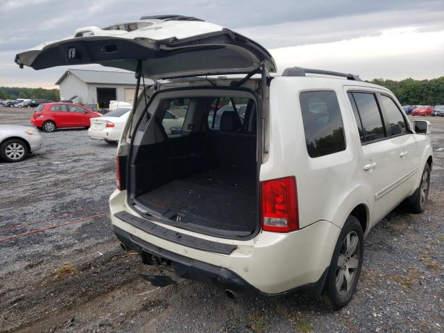 5FNYF4H95EB047996 - 2014 HONDA PILOT TOUR WHITE photo 4