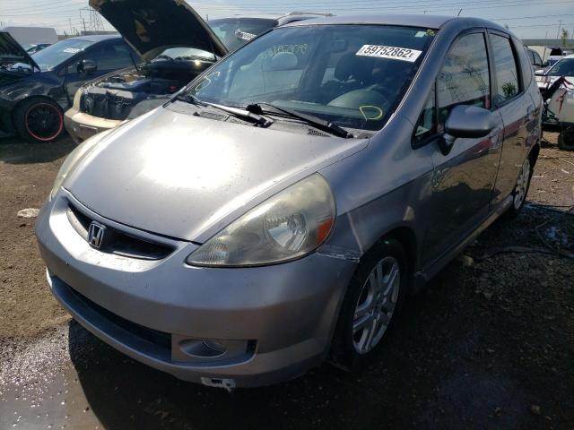 JHMGD38697S054973 - 2007 HONDA FIT S GRAY photo 2