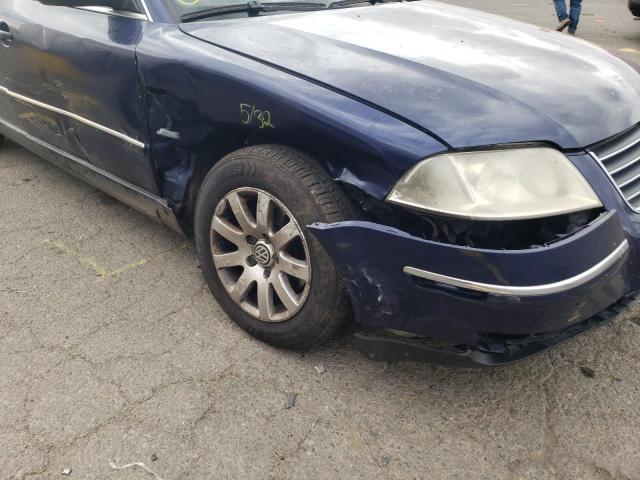 WVWPH63B83P249925 - 2003 VOLKSWAGEN PASSAT GLS BLUE photo 9