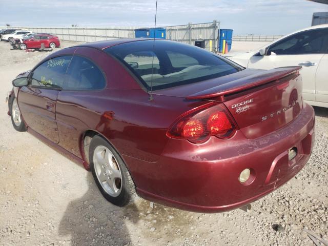 4B3AG42G84E144938 - 2004 DODGE STRATUS SX BURGUNDY photo 3