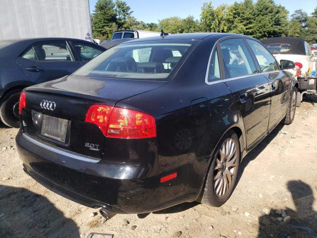 WAUDF78E78A156497 - 2008 AUDI A4 2.0T QU BLACK photo 4