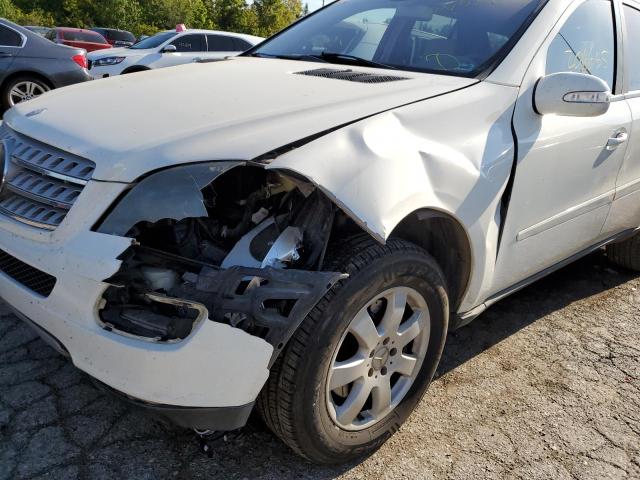 4JGBB22E47A265060 - 2007 MERCEDES-BENZ ML 320 CDI WHITE photo 9