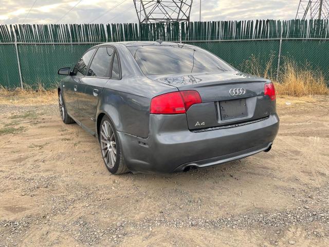 WAUBF78E68A004489 - 2008 AUDI A4 S-LINE GRAY photo 3