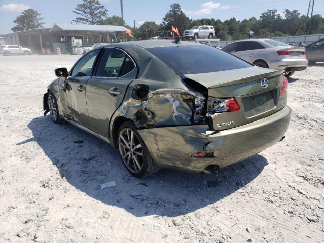 JTHBK262285061046 - 2008 LEXUS IS 250 GREEN photo 3