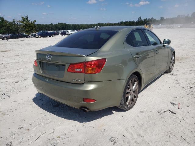 JTHBK262285061046 - 2008 LEXUS IS 250 GREEN photo 4