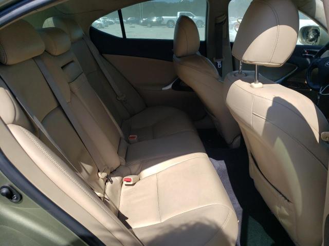 JTHBK262285061046 - 2008 LEXUS IS 250 GREEN photo 6