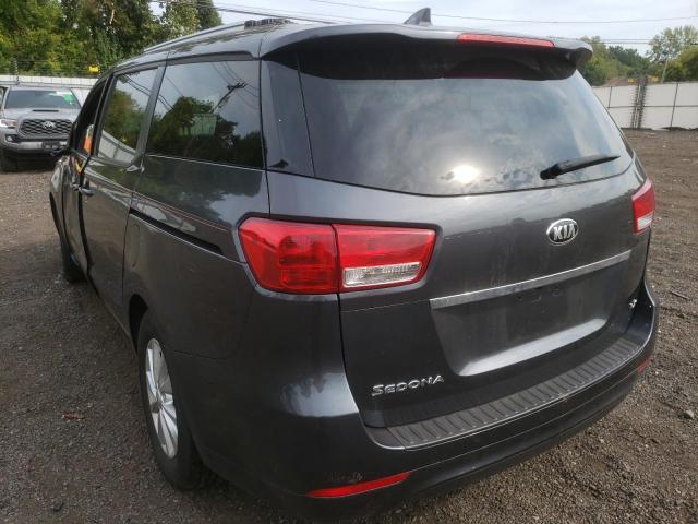 KNDMB5C16G6146102 - 2016 KIA SEDONA LX GRAY photo 3