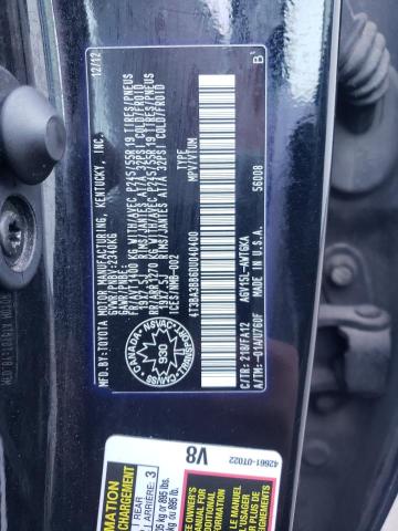 4T3BA3BB6DU040400 - 2013 TOYOTA VENZA LE BLACK photo 10