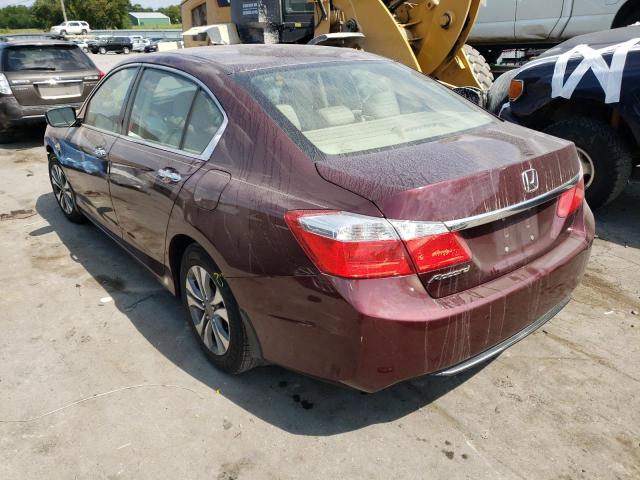 1HGCR2F3XEA082855 - 2014 HONDA ACCORD LX BURGUNDY photo 3