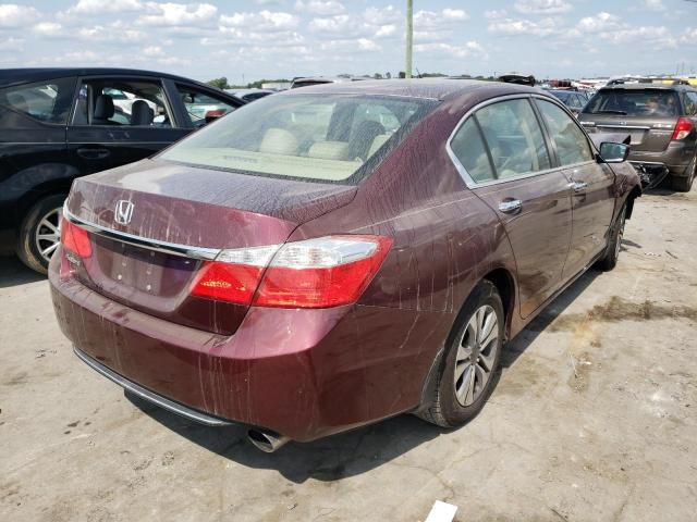 1HGCR2F3XEA082855 - 2014 HONDA ACCORD LX BURGUNDY photo 4