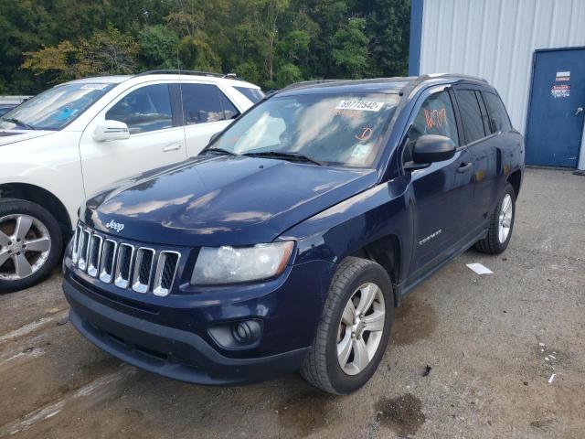 1C4NJCBB3ED821693 - 2014 JEEP COMPASS SP BLUE photo 2