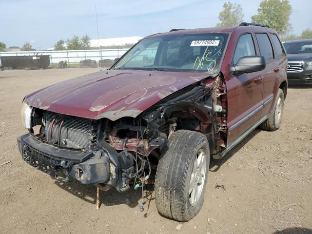 1J8GR48K97C565012 - 2007 JEEP GRAND CHER BURGUNDY photo 2