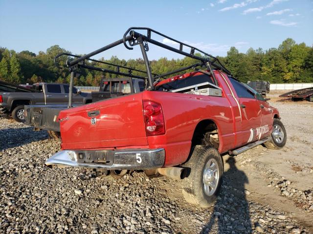 3D3KS29C57G711444 - 2007 DODGE RAM 2500 RED photo 4