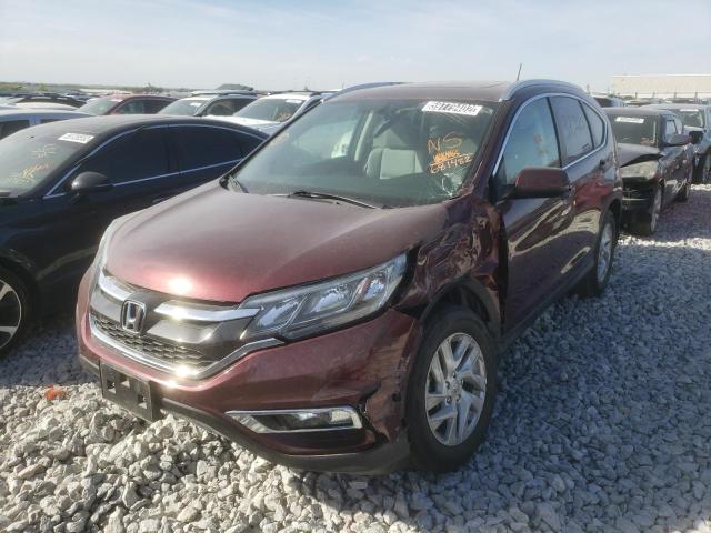 2HKRM4H75FH681482 - 2015 HONDA CR-V EXL BURGUNDY photo 2