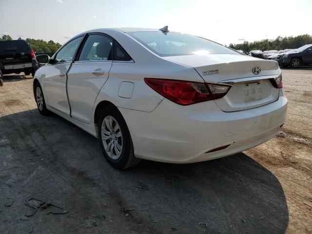 5NPEB4AC0DH563140 - 2013 HYUNDAI SONATA GLS WHITE photo 3