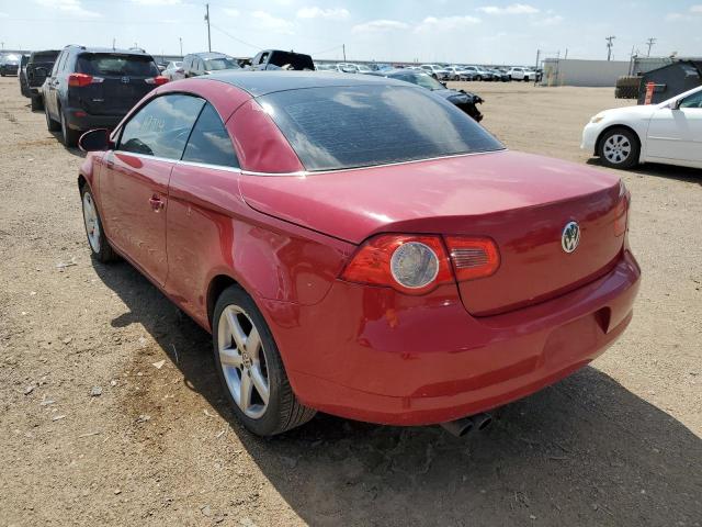 WVWDA71F67V030823 - 2007 VOLKSWAGEN EOS 2.0T S RED photo 3