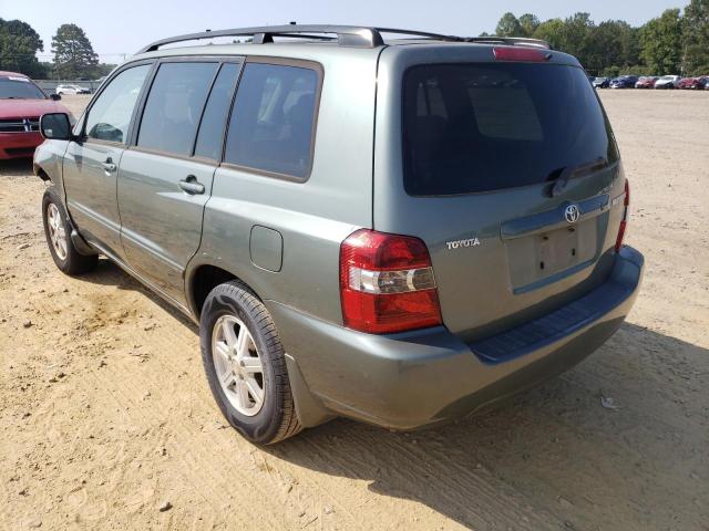 JTEGD21A960144432 - 2006 TOYOTA HIGHLANDER GREEN photo 3