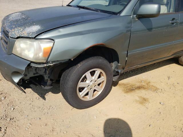 JTEGD21A960144432 - 2006 TOYOTA HIGHLANDER GREEN photo 9