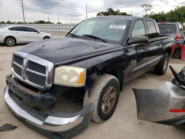 1D7HE48N65S204119 - 2005 DODGE DAKOTA QUA BLACK photo 2