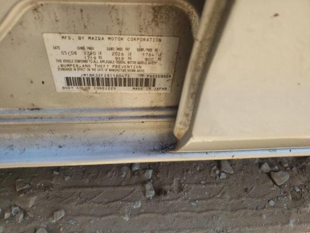 JM1BK32F281160473 - 2008 MAZDA 3 I SILVER photo 10