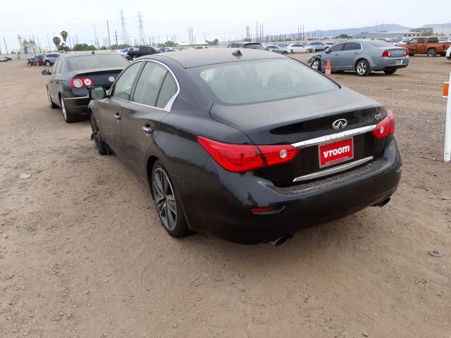 JN1AV7AP0HM890100 - 2017 INFINITI Q50 HYBRID BLACK photo 3