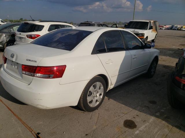 5NPET46C18H390840 - 2008 HYUNDAI SONATA GLS WHITE photo 4