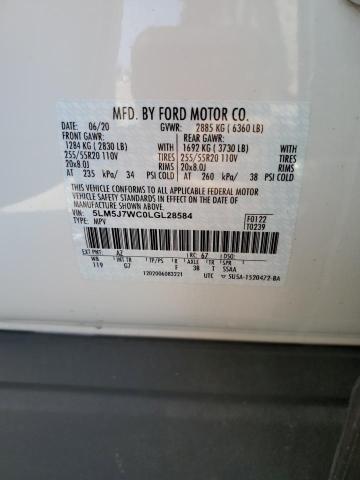 5LM5J7WC0LGL28584 - 2020 LINCOLN AVIATOR RE WHITE photo 10