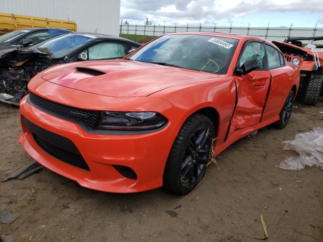 2C3CDXMG3MH626231 - 2021 DODGE CHARGER GT ORANGE photo 2