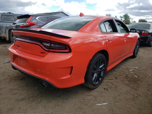 2C3CDXMG3MH626231 - 2021 DODGE CHARGER GT ORANGE photo 4