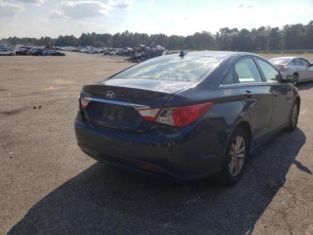 5NPEB4AC0DH662881 - 2013 HYUNDAI SONATA GLS BLUE photo 4