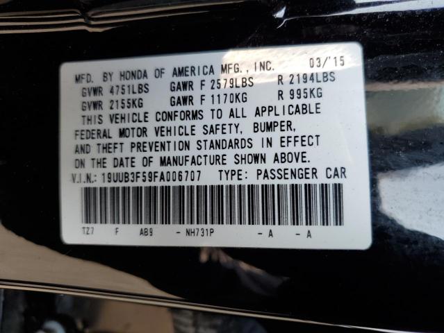 19UUB3F59FA006707 - 2015 ACURA TLX TECH BLACK photo 10