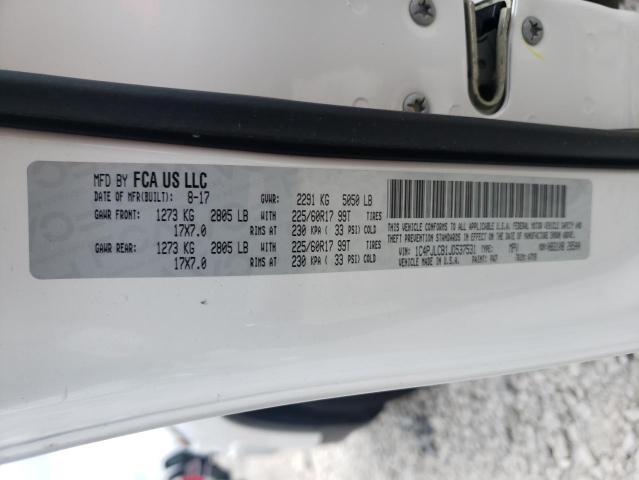 1C4PJLCB1JD537531 - 2018 JEEP CHEROKEE L WHITE photo 10