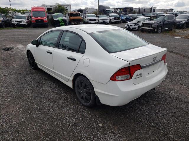 2HGFA1F28AH015673 - 2010 HONDA CIVIC DX WHITE photo 3