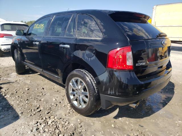 2FMDK3JC3BBB51529 - 2011 FORD EDGE SEL BLACK photo 3