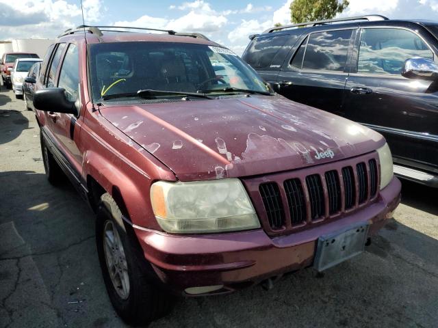 1J4GW58N2YC324923 - 2000 JEEP GRAND CHER RED photo 1