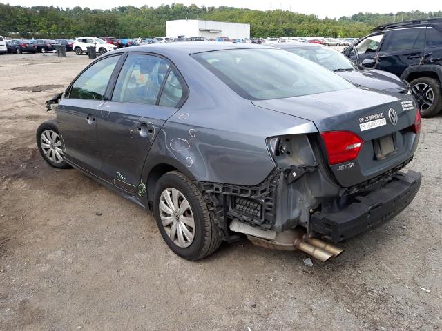 3VW2K7AJ6EM252047 - 2014 VOLKSWAGEN JETTA BASE 灰色 照片 3