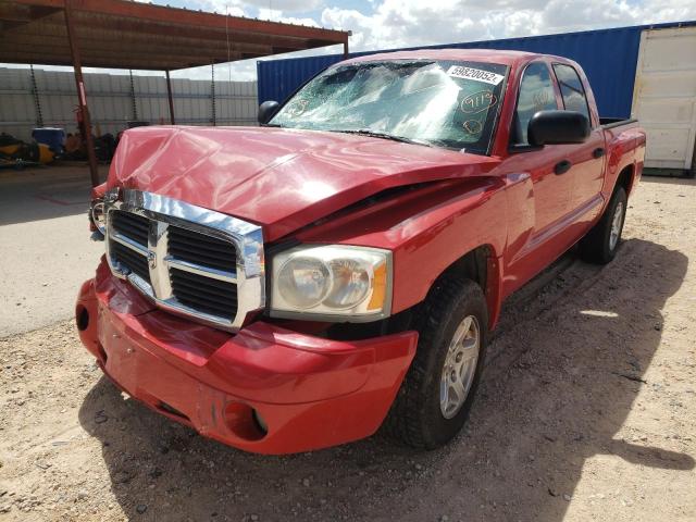 1D7HW48P07S148681 - 2007 DODGE DAKOTA QUA RED photo 2