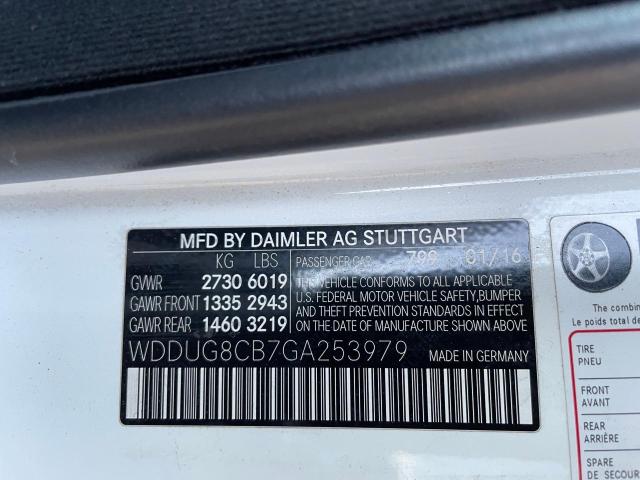 WDDUG8CB7GA253979 - 2016 MERCEDES-BENZ S 550 WHITE photo 10