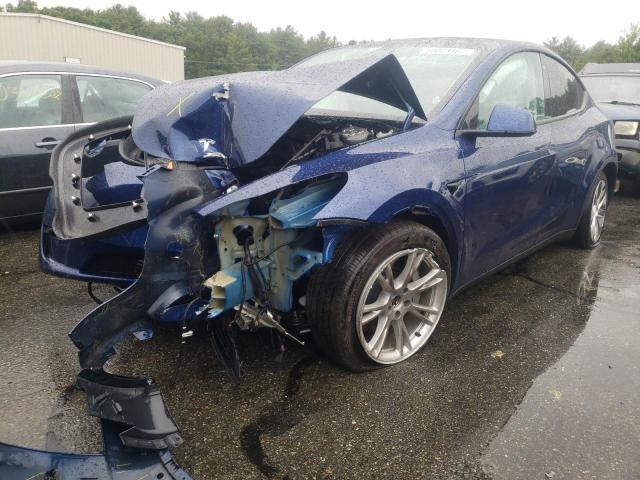 5YJYGDEE0MF083818 - 2021 TESLA MODEL Y أزرق صورة 2