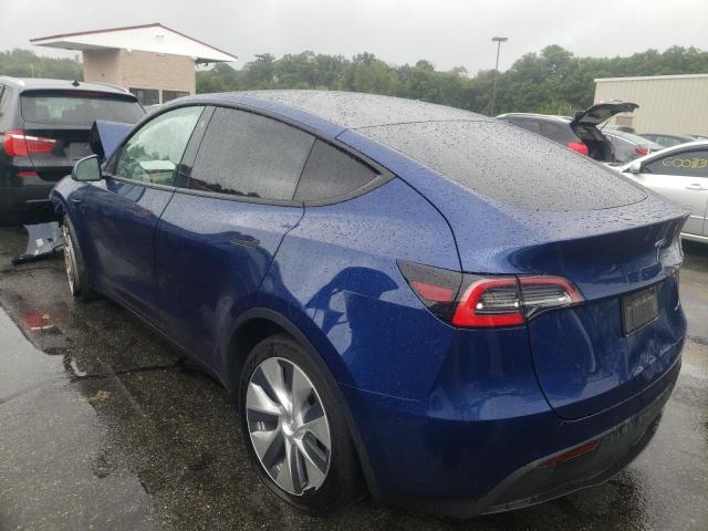 5YJYGDEE0MF083818 - 2021 TESLA MODEL Y أزرق صورة 3