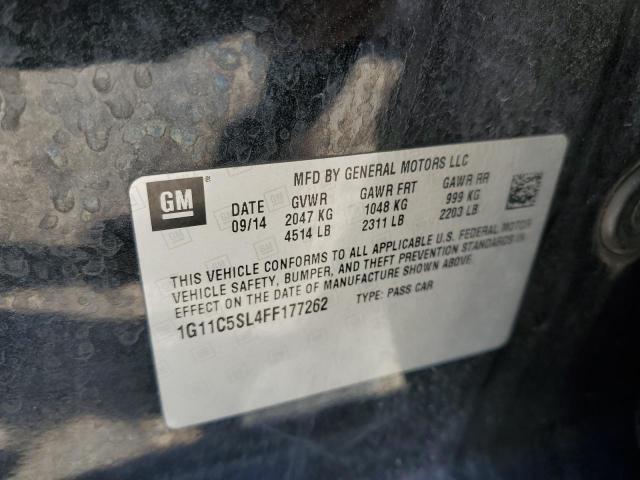 1G11C5SL4FF177262 - 2015 CHEVROLET MALIBU 1LT შავი ფოტო 10