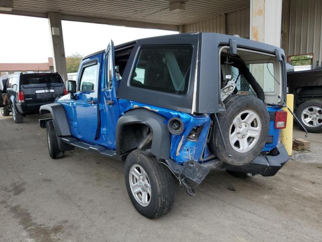 1C4BJWKG3FL753256 - 2015 JEEP WRANGLER BLUE photo 3