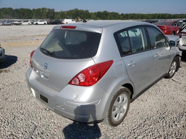 3N1BC13E67L350813 - 2007 NISSAN VERSA S SILVER photo 4