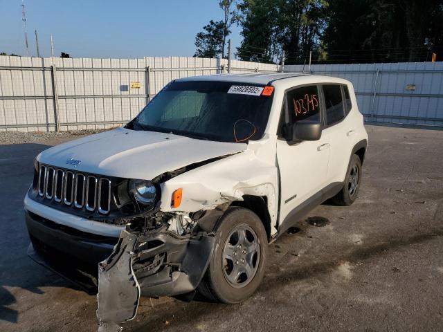 ZACCJAAB3HPF80009 - 2017 JEEP RENEGADE S WHITE photo 2